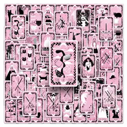 10/30/78PCS Black Pink Tarot Cards Cartoon Sticker DIY Phone Laptop Luggage Skateboard Graffiti Decals Fun for Toy