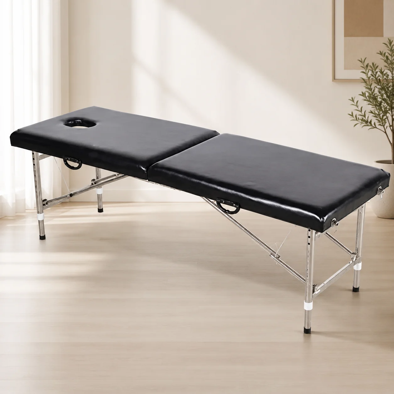 Adjustable Stable Massage Bed Light Luxury Hydraulic Massage Table Heavy Duty Easy Clean Table Massage Barbershop Equipment
