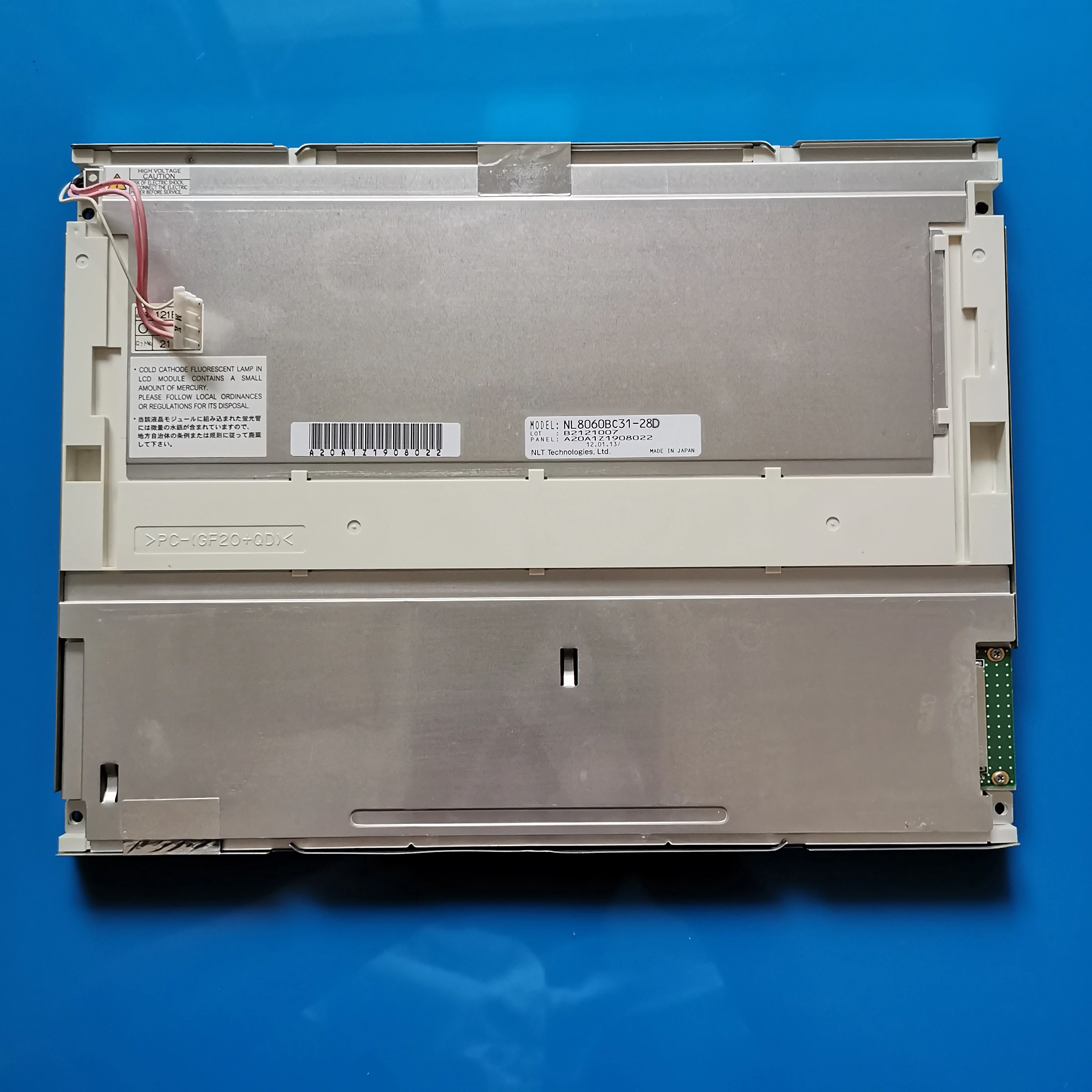Original NL8060BC31-28D tela lcd industrial de 12.1 polegadas