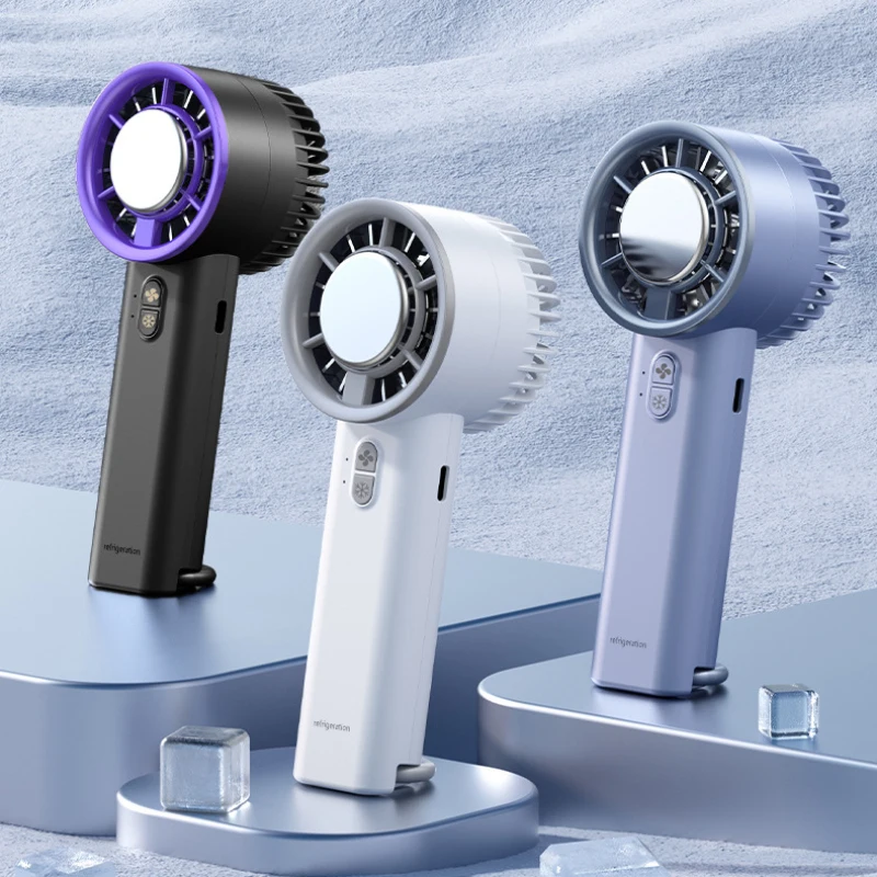 

Portable Ice Cooling Handheld Fan Turbo Mini USB Rechargeable High Speed Fan for Outdoor Travel Summer Personal Cooling