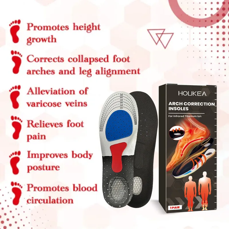 Arch Support Insoles  NonSlip WearResistant Foot Posture Correction Daily Shoes Foot Alignment  Pain Relief