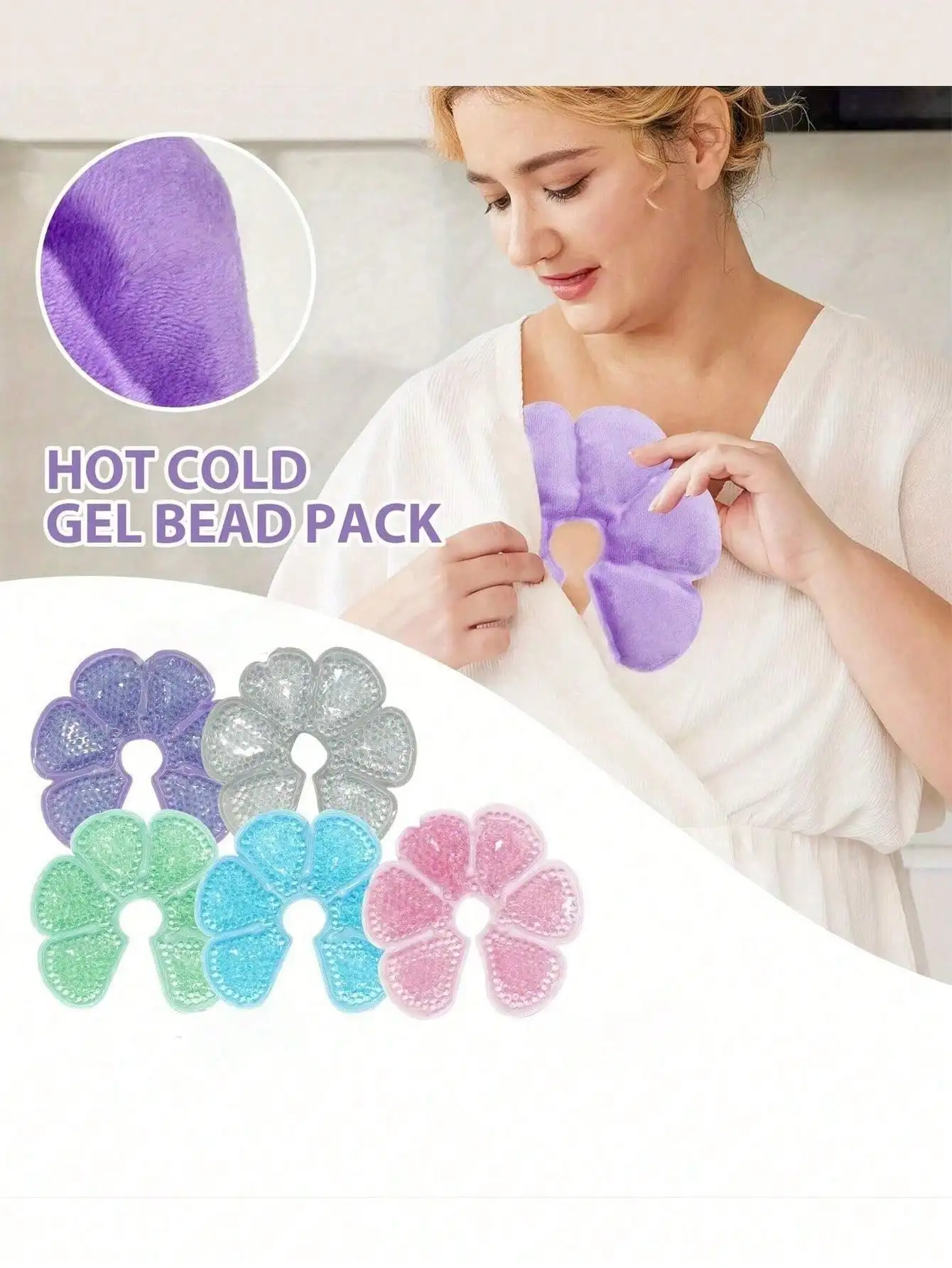 

1/2pcs Reusable Ice Pack Breast Pads, Nursing Pads, Cold/Hot Therapy Nursing Gel Pads, Double-Sided Cooling Gel Pads, Daily Care Tool, Multi-Function Hot/Cold Therapy Gel Bead Breast Pads For Relaxation And Relief, Suitable For Women, Valentine's Day, Mot