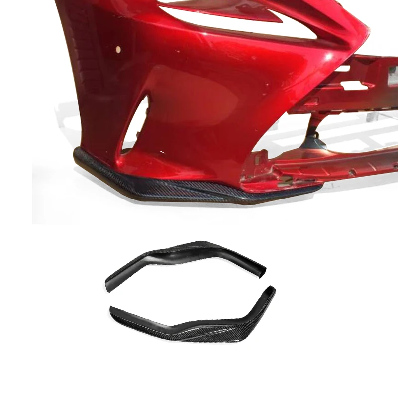 

For RC200t RC350 15-16 Carbon Fiber Front Lip Glossy Finish Bumper Splitter Fibre Drift Kit (F-sport front bumper only)