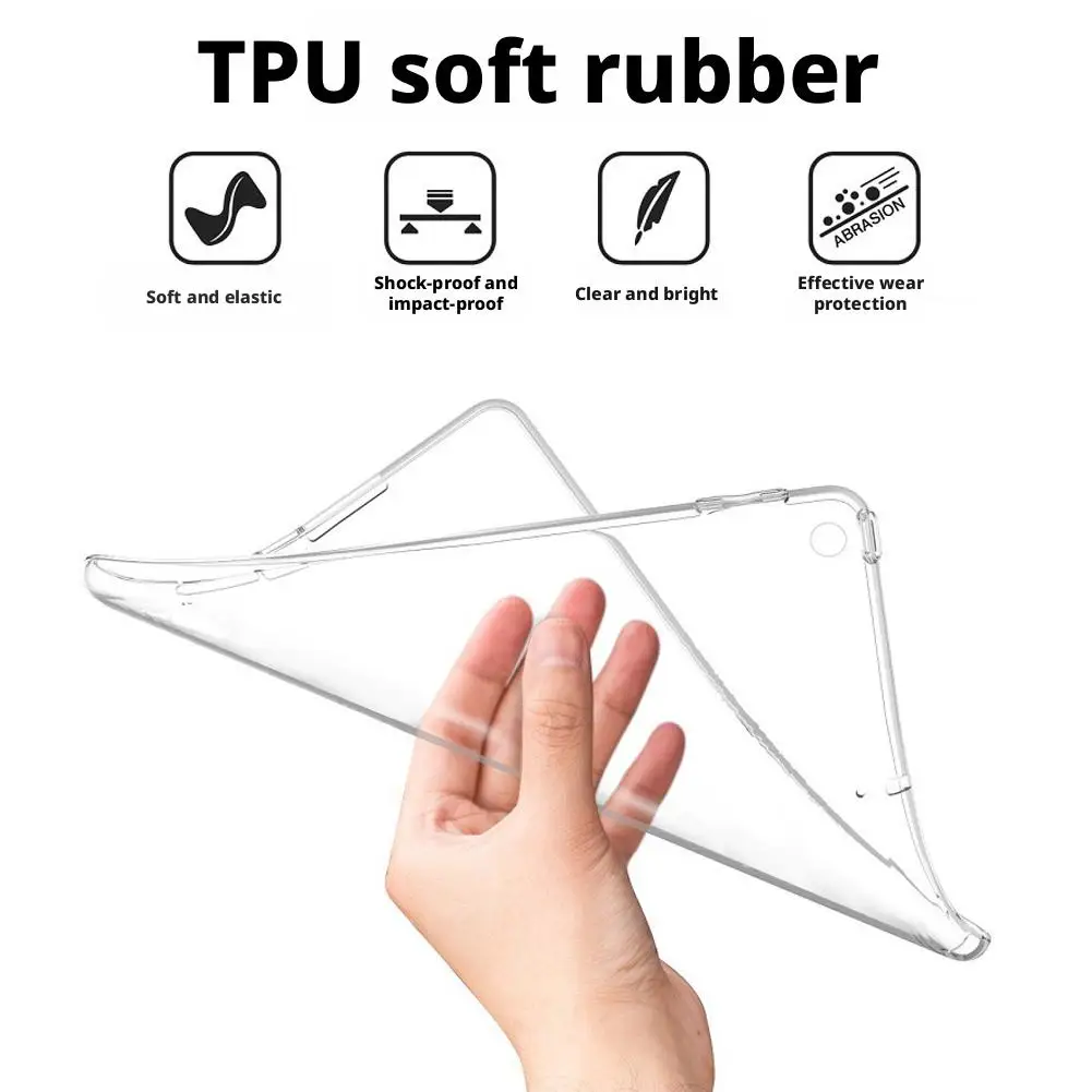    ل redmi الوسادة 2 برو 12.1 بوصة واقية سميكة لينة سيليكون واضح حافظة لجهاز لوحي من البولي يوريثان غطاء Proable غطاء سيليكون I5B9