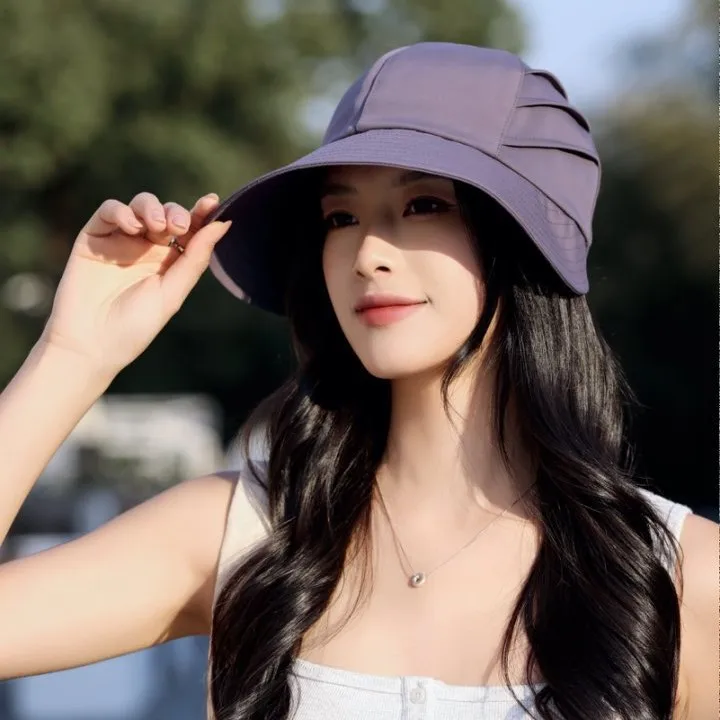 

2025 Trendy Women's Sun Hat - Duck Tongue & Bucket Style, UV Protection, Equestrian Face Cover Design