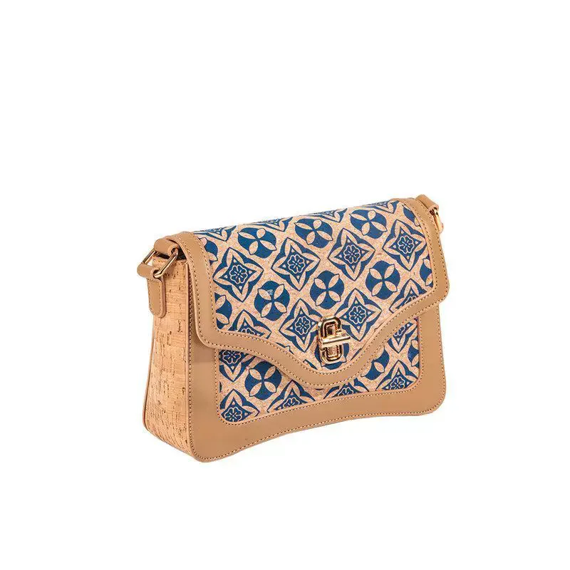 Retro Wooden Treebark Crossbody Bag Daily Small Square Backpack Women's Pushlock Diagonal Pattern Soft Leather Handbag