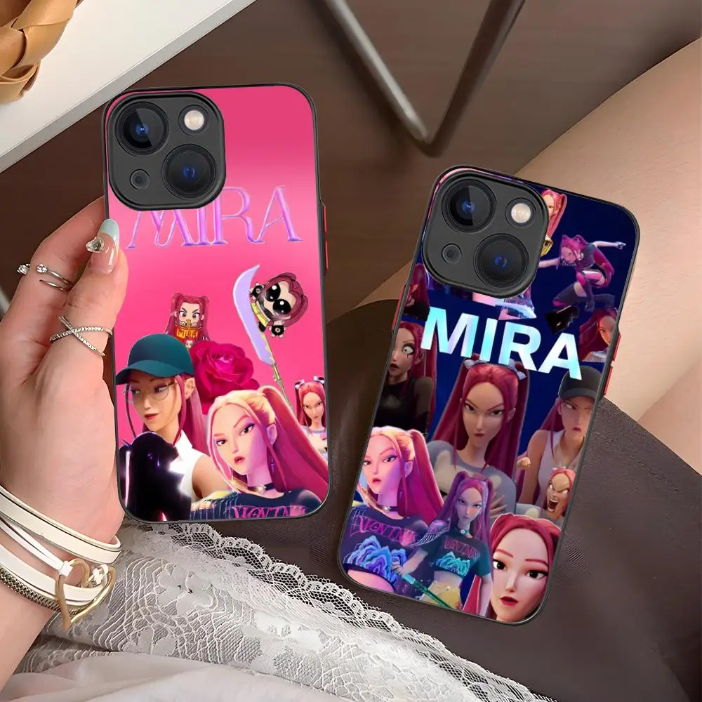 

KPOP Hunters Mira Phone Case for iPhone 16 15 14 13 12 11 X XR XS 8 7 Pro Max Plus Mini Colour Silicone Protective Luxury Cover