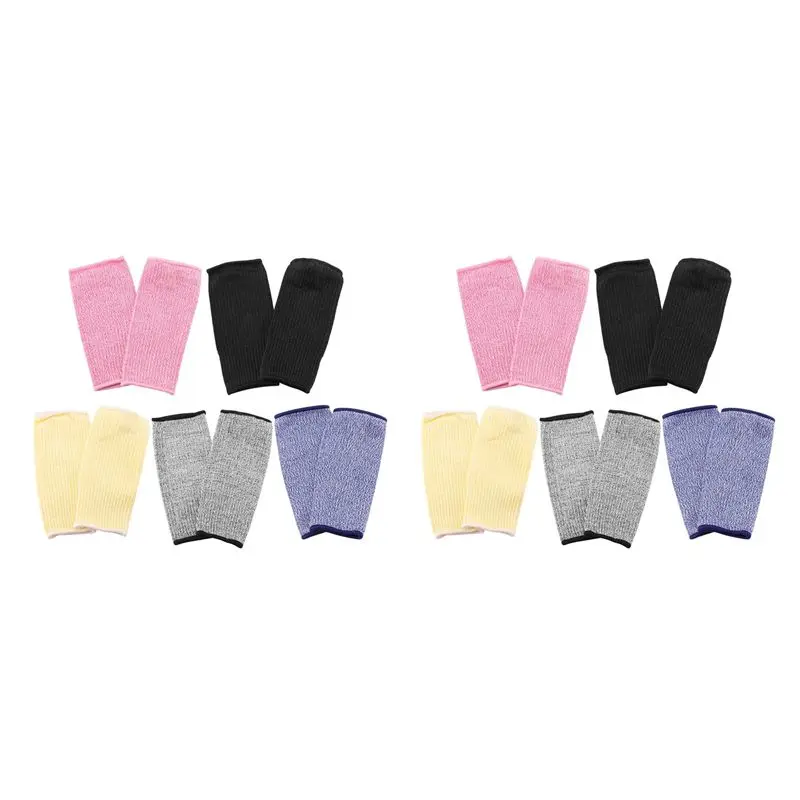 new-10-pair-cut-and-burn-resistant-sleeves-protection-sleeves-forearm-protectors-for-thin-skin-and-bruising-21cm