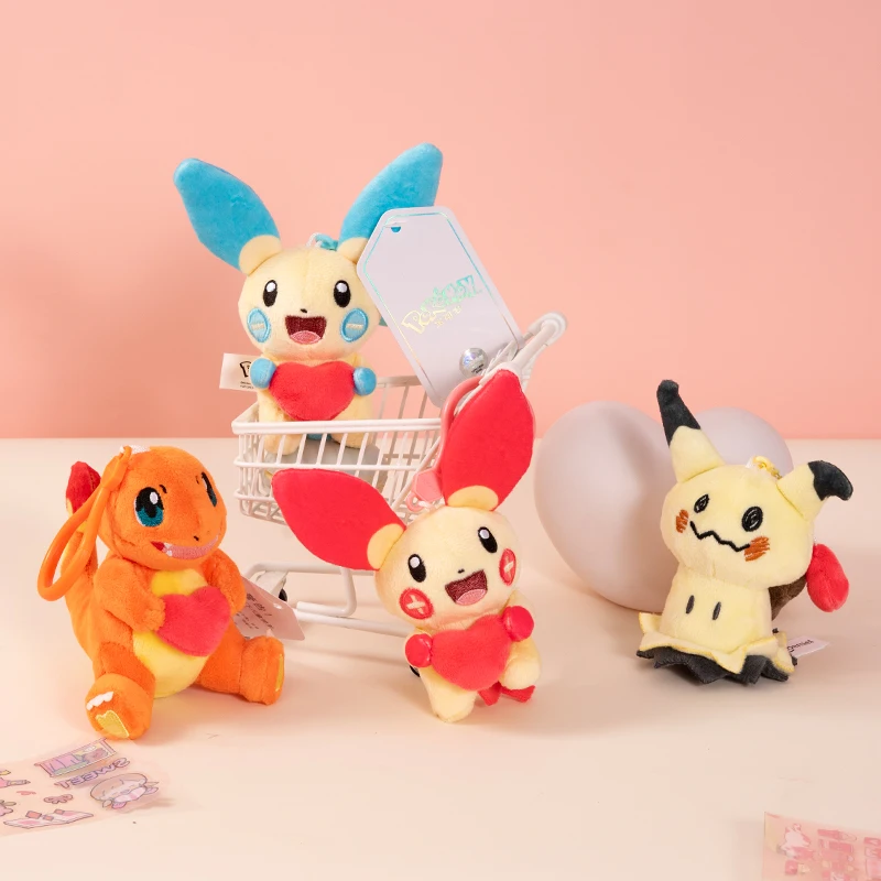 Pokémon Pikachu Gengar Charmander Togepi Anime peluche de juguete de dibujos animados y lindo llavero de muñeca juguete para niños mochila colgante