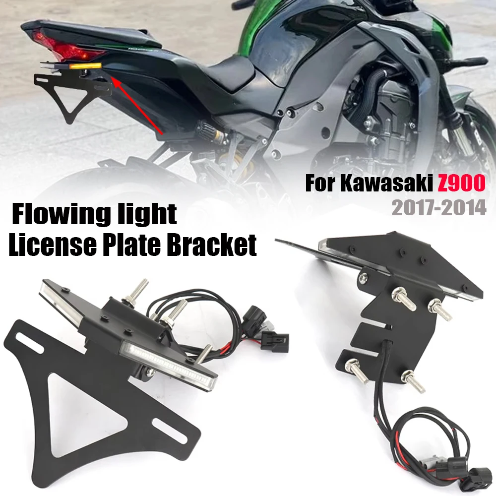 

2017 2018 2019 2020-2024 Motorcycle License Plate Bracket Holder For Kawasaki Z900 Z 900 Rear Short Tail Bracket Kit