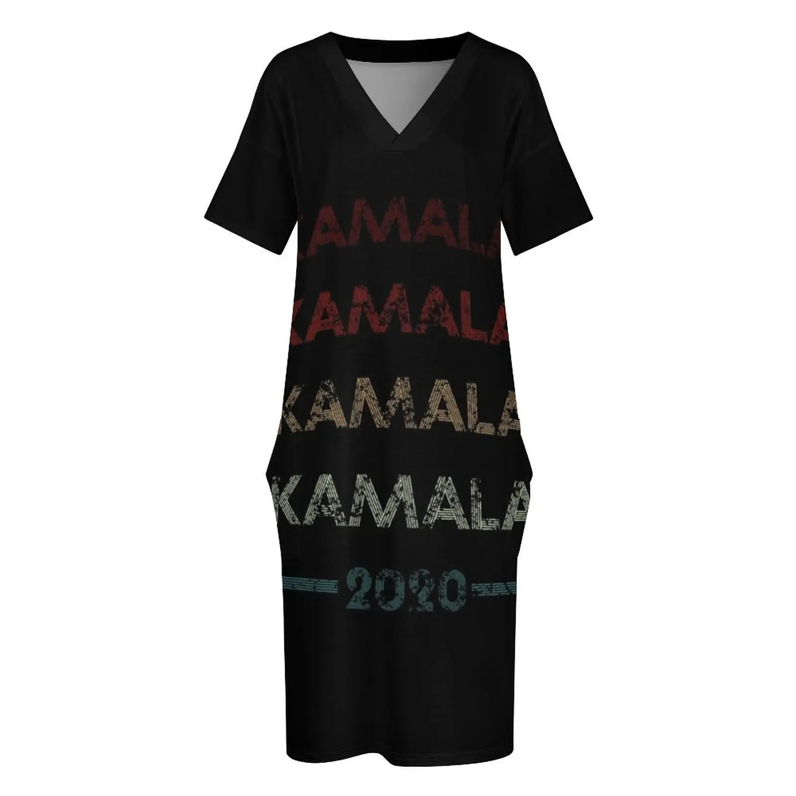 Kamala Harris 2020 Vintage Style T-Shirt Loose Pocket Dress summer clothes elegant dresses for women prom dress