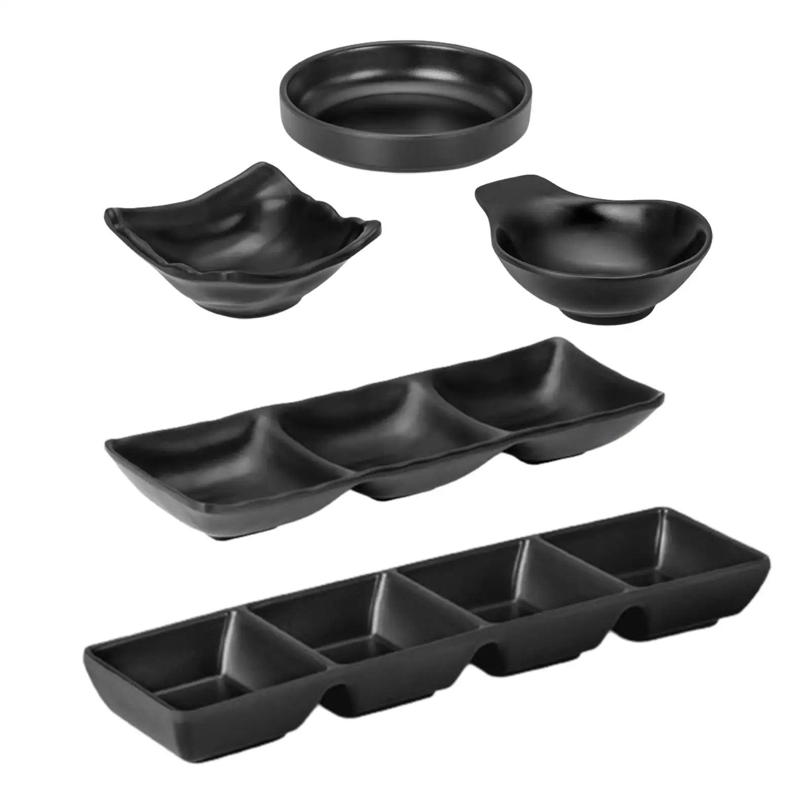 

5x Sauce Dish Chutney Cup Reusable Portable Sauce Dipping Bowls Sushi Barbecue Dish for BBQ Restaurant Home Camping Spice