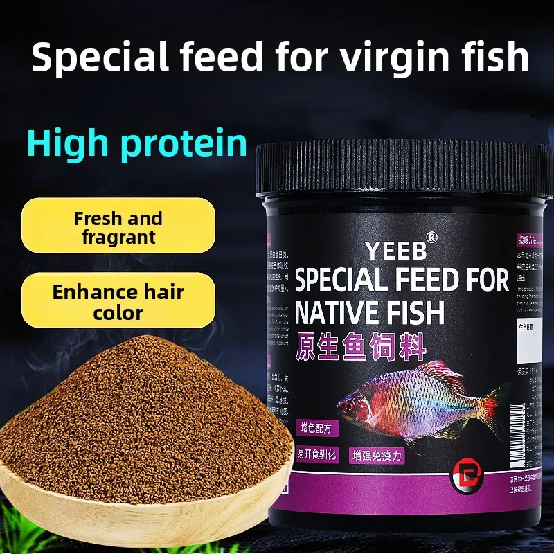 

yeeb Bitterling & Wild Fish Food - Slow-Sinking Micro Pellets for Native Species (Topmouth Gudgeon, Medaka),Natural Diet