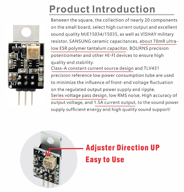 LIEEWHO| LW337 Discrete VoltageI Regulator /Upgrade/LM337/LT337 /Voltage-Regulator Tube Original / for audio