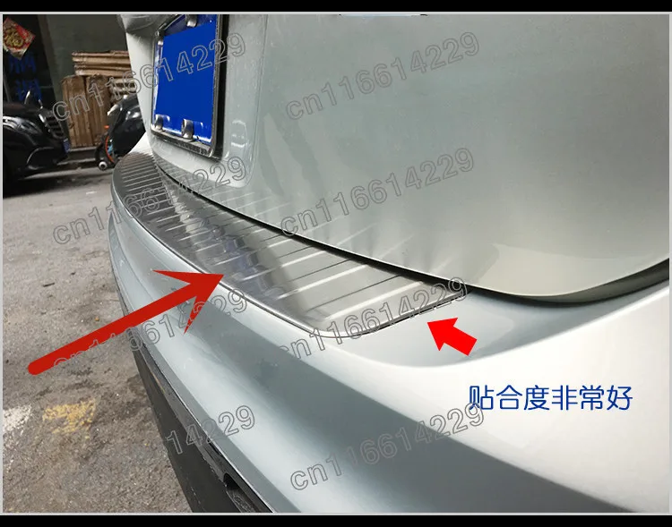 

Trim For VW/Volkswagen Tiguan 2017 2018 2019 2020 2021 Car styling stainless steel Rear Bumper Protector Sill Trunk Tread Plate