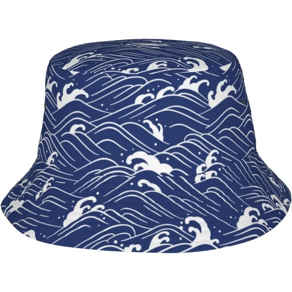 Japanese Wave Fisherman Cap Hip Hop Gorras Summer Unisex Printing Bucket Hat Outdoor Gardening Beach Camping Hiking Fishing Caps