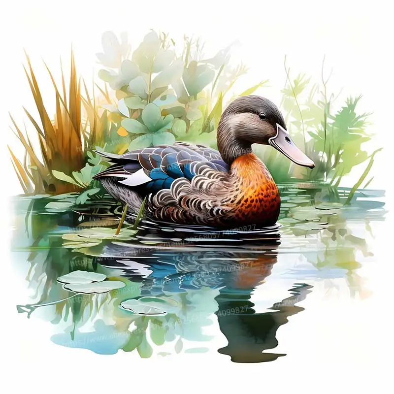 Niedliche bunte schwimmende Ente Wanda uf kleber Badezimmer Wohnzimmer Hintergrund dekorationen Tapete kreative Tiere Aufkleber m849 – Detail 8