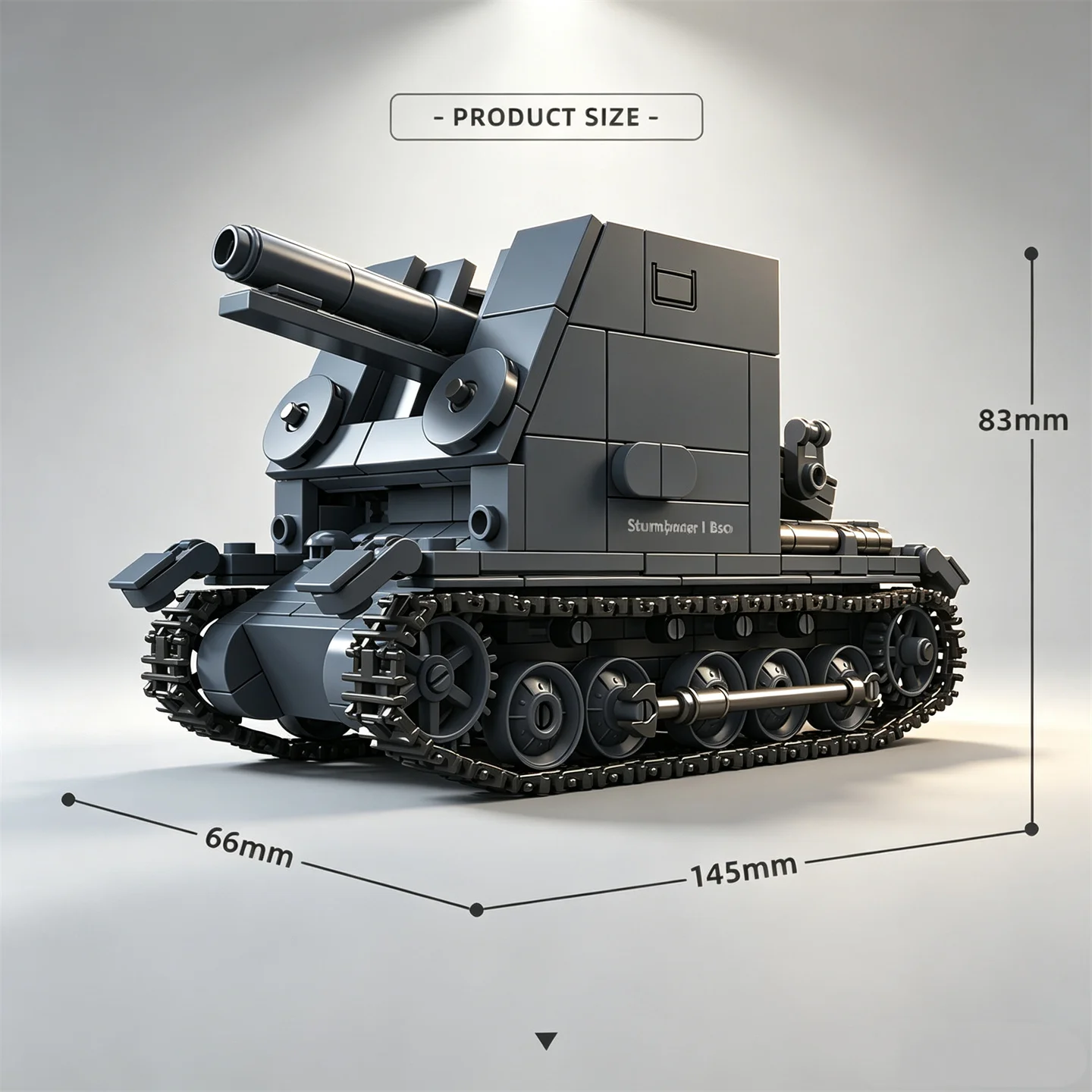 slG33 Buffalo I Self-Propelled Howitzer No. 1 Combat Vehicle Type B Building Block Model Toy MOC Infantry Gun view 5