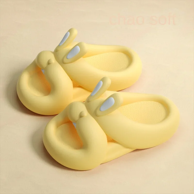 Summer Kids Home Shoes Flip Flops Baby Girls Slippers for Children Cartoon Unicorn Bathroom Antislip Thick Sole Slides 2-8 Years