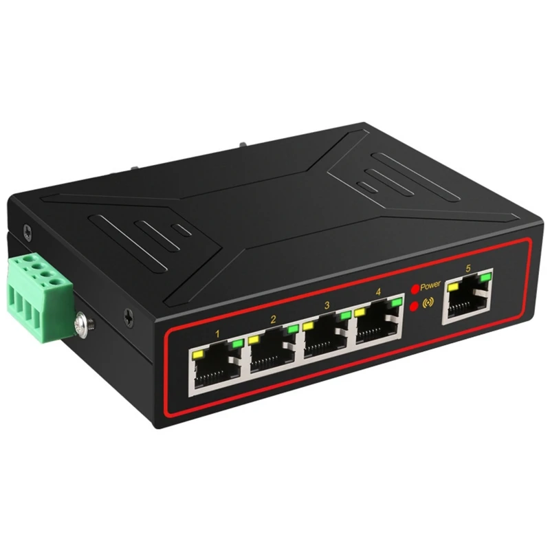 

2024 New 5 Ports Desktop 1000 Mbps Switch 1000M Fast RJ45 Ethernet Switcher LAN Switching Hub Adapter Auto-adaptation