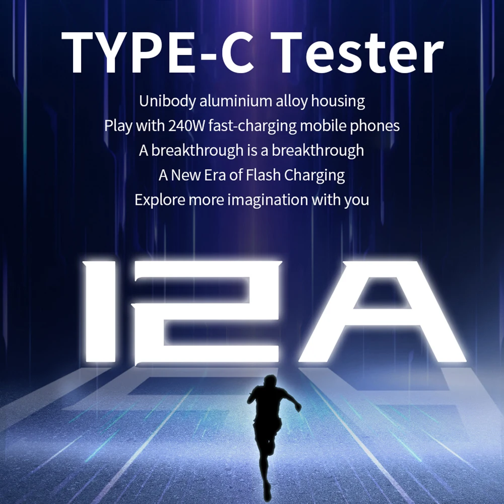 USB Power Meter KWS-X1 Type C Current Voltage Current Tester with HD IPS Display for Fast Charging Protocol Detection