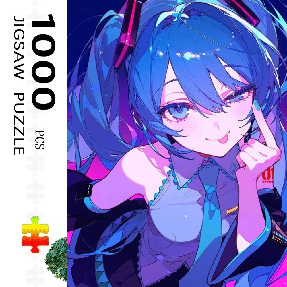 

Adult Jigsaw Puzzle 1000 Pieces Puzzle Singer Miku Kawaii idol Paper Puzzle Decorative Painting Exercise Brain Thinking