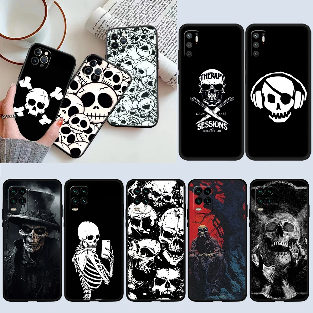 NH31 Horror Skeleton Skull Case for Samsung A11 A12 A13 A15 A52S A53 A55 A56 A70 A71 A72 A73 F06 F16 F56 S10 Plus S10e
