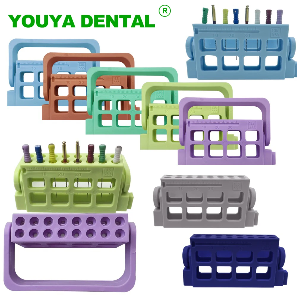 Dental 16-otworowy autoklaw Endo Box Plastikowy uchwyt na pilnik do kanałów korzeniowych Stojak na wiertło endodontyczne Etui na sterylizator Organizator stomatologiczny