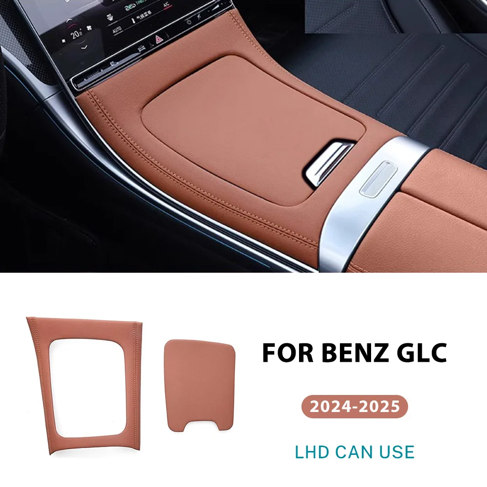 

Кожаный чехол на панель центральной консоли для Mercedes Benz GLC Class X254 GLC260 GLC300 2023 2024 2025, аксессуары для интерьера