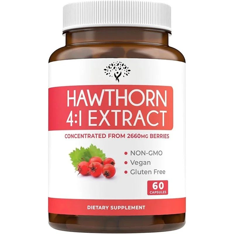 Hawthorn Berry Capsules - Digestive And Heart Supplements - Berry Concentrate - Men And Women -60 Vegetarian Pills