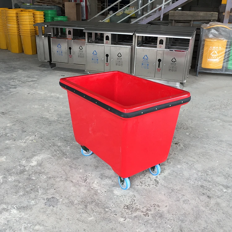 2025 Carretti rossi per la pulizia del bagno di grande capacità Carrello per la pulizia del bucato Carrello per la biancheria pulita Carrelli per la lavanderia dell'ospedale Carrello per la lavanderia dell'hotel