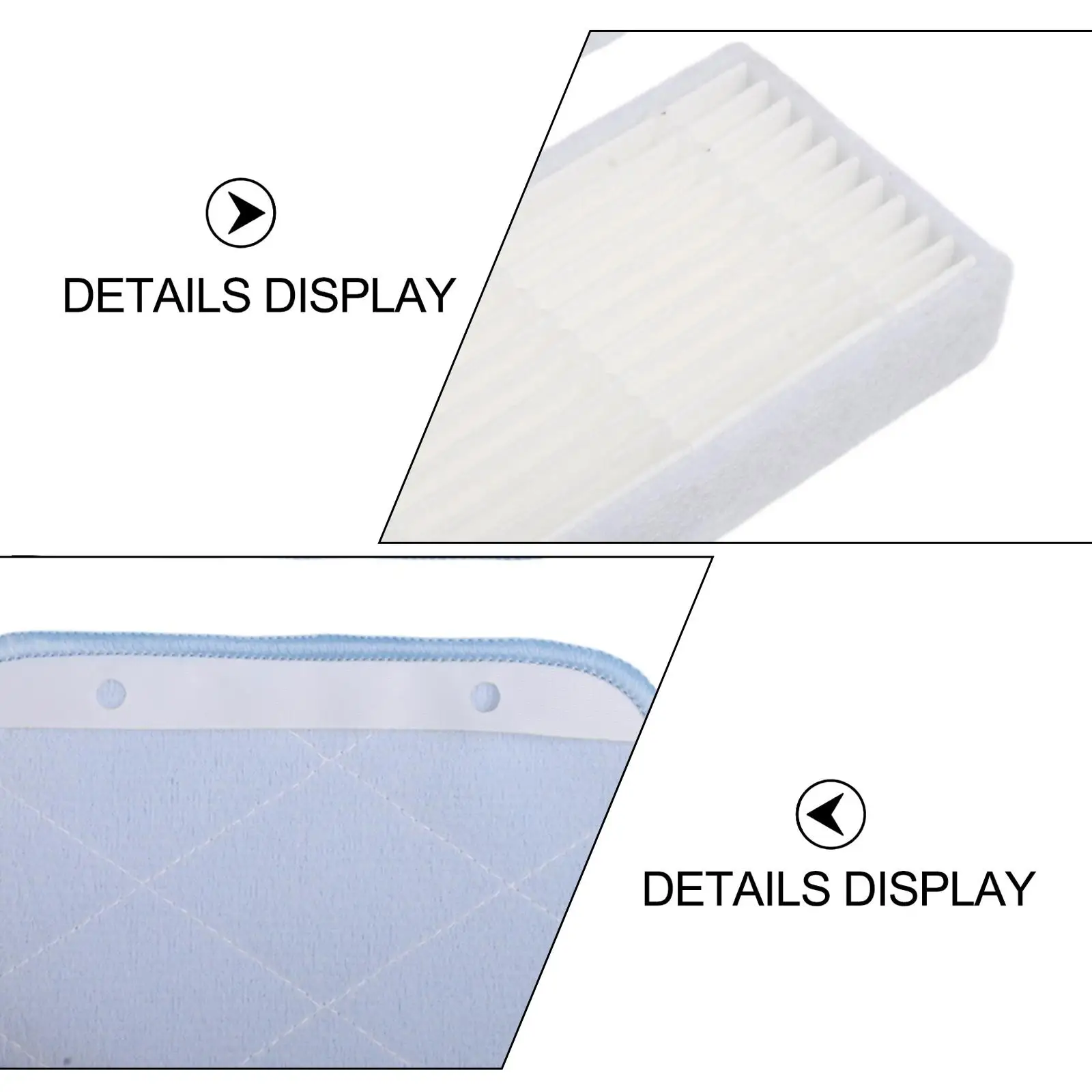 Compatible Replacement Kit for Conga for m10 For Xtreme and For BR151 Series: Side Brushes HEPA Filters Mop Cleaning Cloths