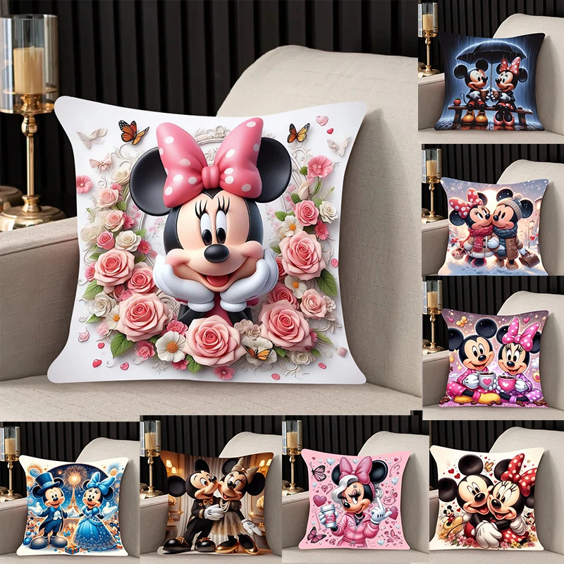 

Pillow Cover Minnie Mickey Birthday Wedding Gifts 50x50 Cushions Covers Dakimakura Throw Pillows iving room Pillowcase Girl gift