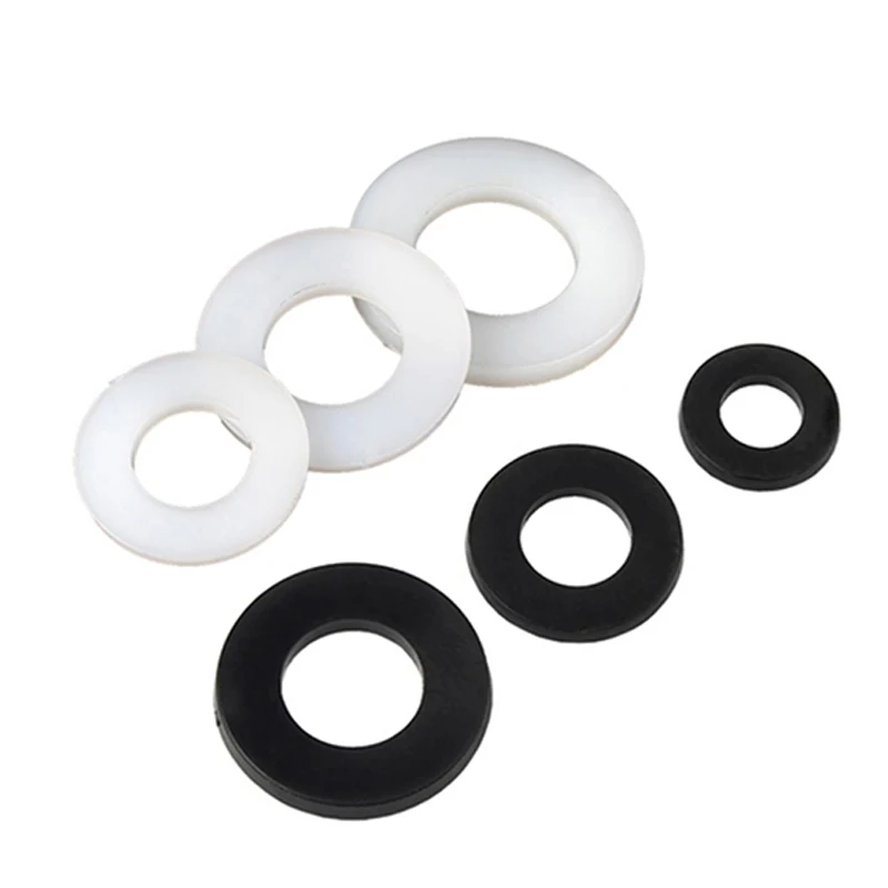 M2 M2,5 M3 M4 M5 M6 M8 M10 M12 ~ M24 Weiß/Schwarz Kunststoff Nylon Flache Unterlegscheibe Hobel Spacer Isolierung Dichtung Ring Für Schraube 0,5 ~ 3mm – Detail 5