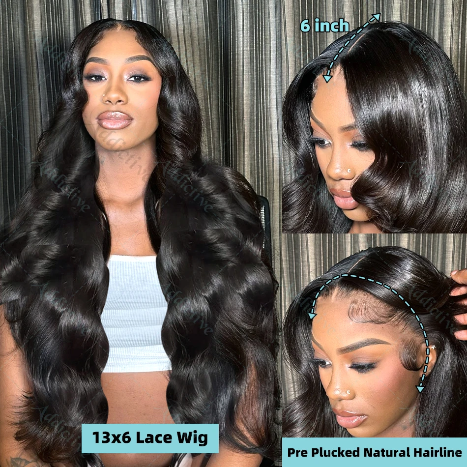 250% Body Wave 13x6 HD Transparent Lace Front Human Hair Wigs 30 40 Inch 13x4 Lace Frontal Water Wave 5x5 Closure Wig For Women