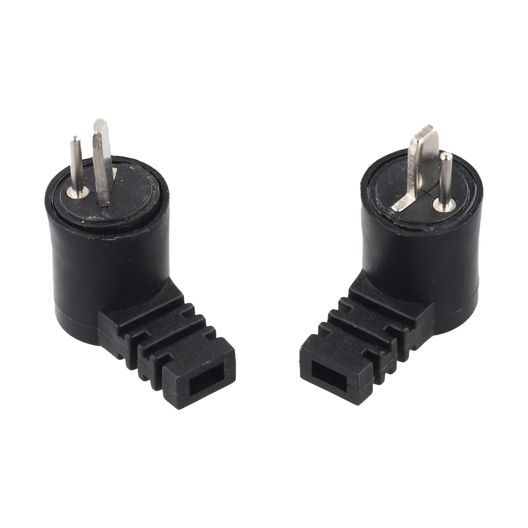2 Pieces 2 Pin DIN Right Angle Speaker Cable Connectors with Screw Terminals for Audio and HiFi Loudspeaker Wiring