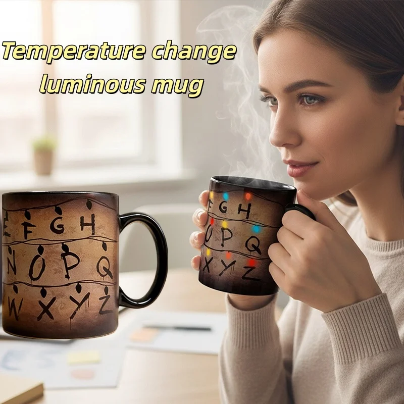 

Temperature Change Luminous Mug 11oz A Water Cup That Glows When Added With Hot Water Cups Creative Letter Printing Mug