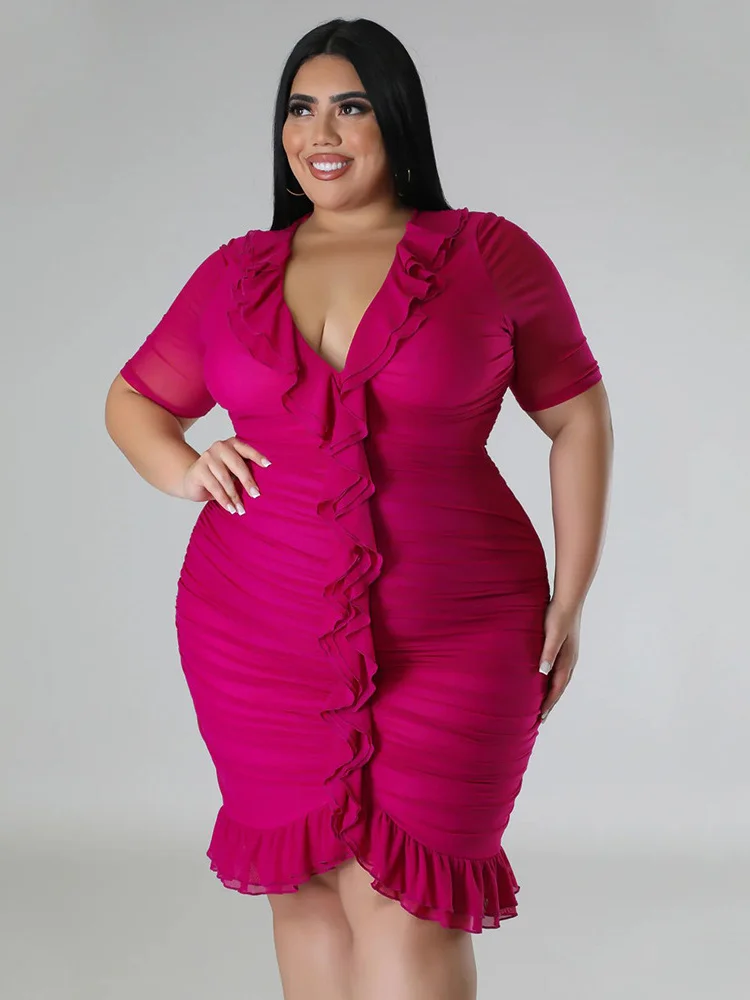 Semi Formal Midi Party Dresses With Sleeves L I V D Val Ruffle One-shoulder  Midi Dress In Magenta