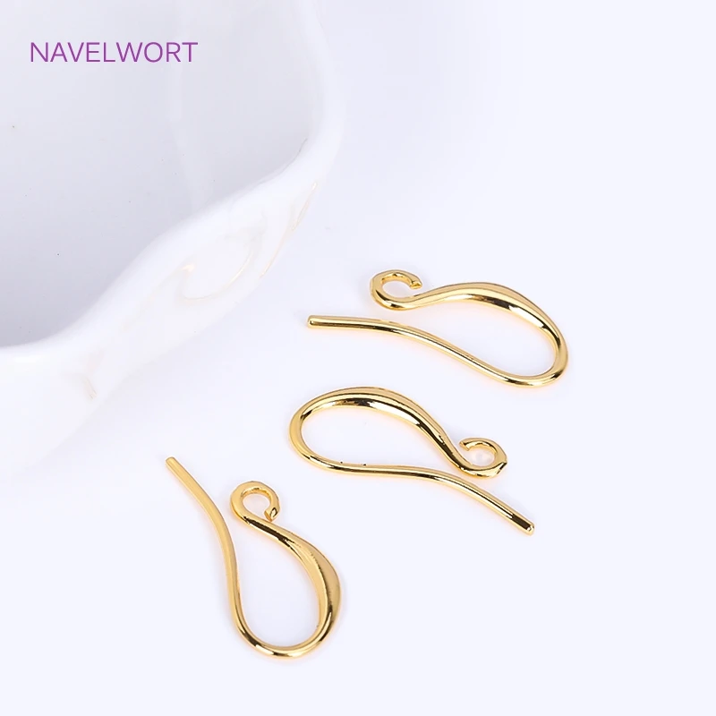 

18K Gold Plated Earring Hook Ear Wire Brass Accessories For Earring Making Supplies,For Earrings DIY Jewelry Making Findings