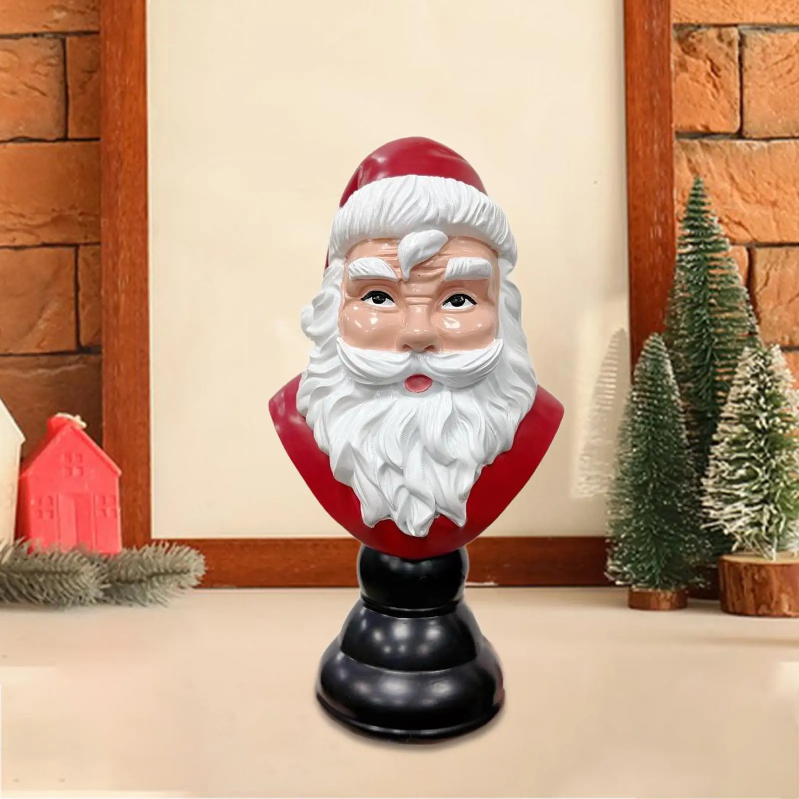 

Статуя бюста Санта-Клауса, украшение для креативной вечеринки, коллекция сувениров, поделки для книжной полки, домашний фестиваль, магазин, окно, спальня