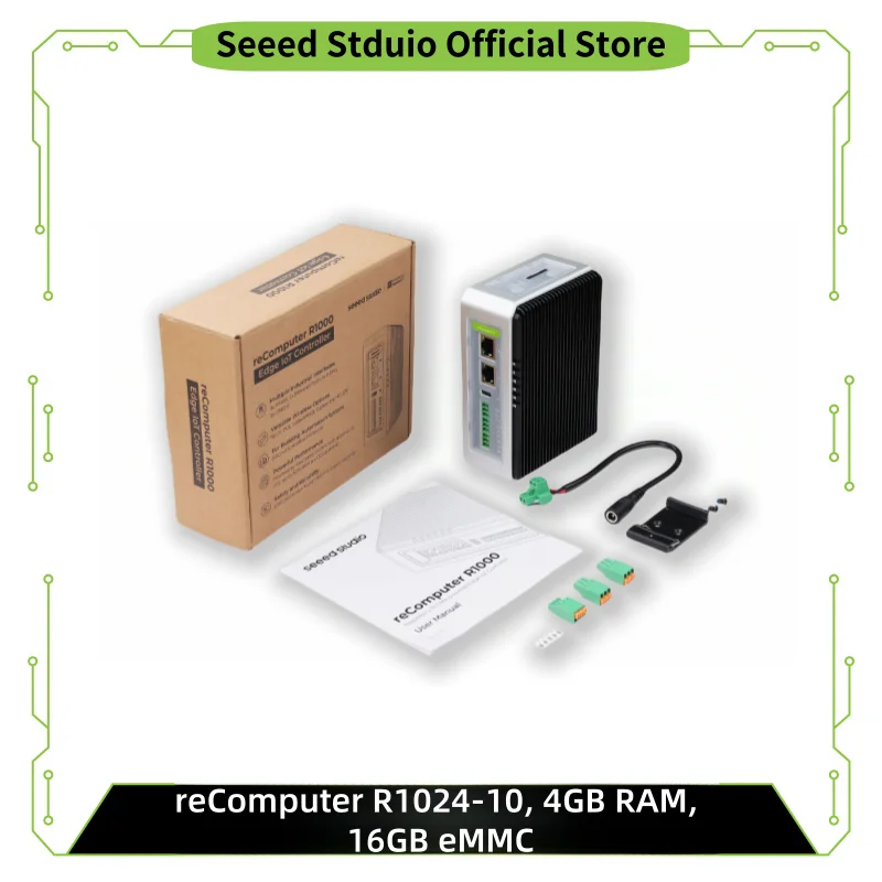 

reComputer R1024-10 — шлюз и контроллер Raspberry Pi IoT, питание от CM4, совместимый с искусственным интеллектом | 4 ГБ ОЗУ, 16 ГБ eMMC