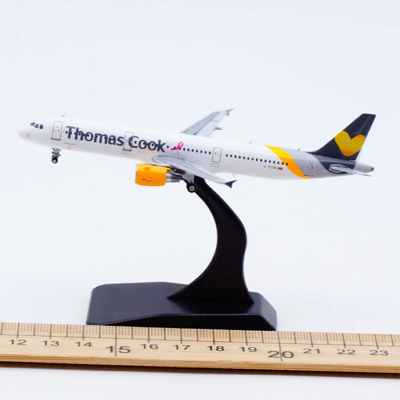 XX4432 Alliage Collection Avion Cadeau JC Ailes 1:400 Thomas Cook Airbus A321 Moulé Sous Pression Avion Jet Modèle G-TCDW Avec Support