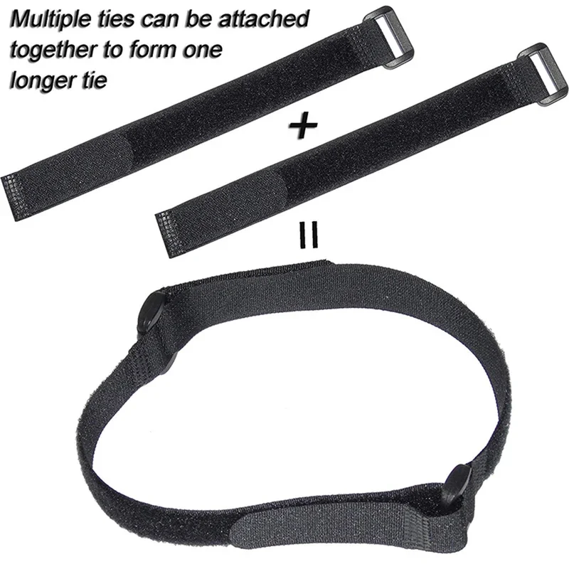 10 PC 2*50cm Reusable Fastening Bike Tie Nylon Hook & Loop Durable Multil Purpose Self-adhesive High Quality Strap Cable Ties