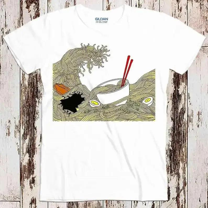 

The Great Wave of Ramen Hokusai Super Cool Best Gift Top Tee T Shirt 8796