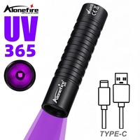 365/395nm Mini UV Flashlight USB Rechargeable Black light Torch Pet Urine Cat Tinea Marker Money Ore Scorpion Leakage Check Lamp