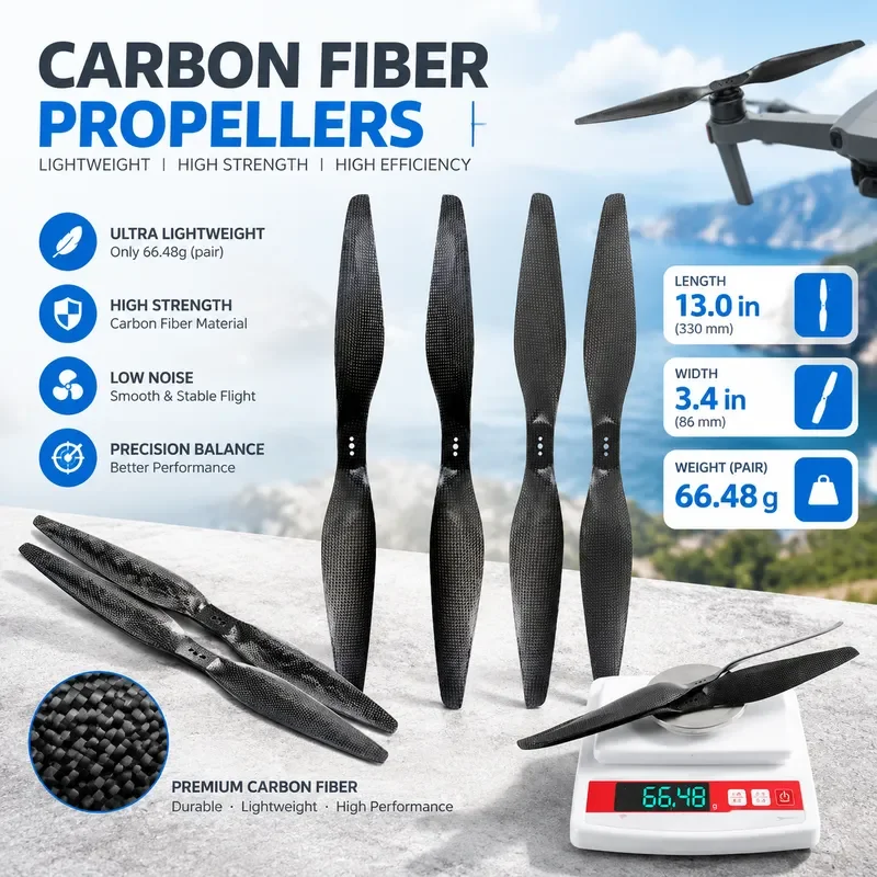 For TMOTOR Carbon Fiber Blade 1755 Multi-rotor Propeller Accessories 17 Inch Straight Propeller