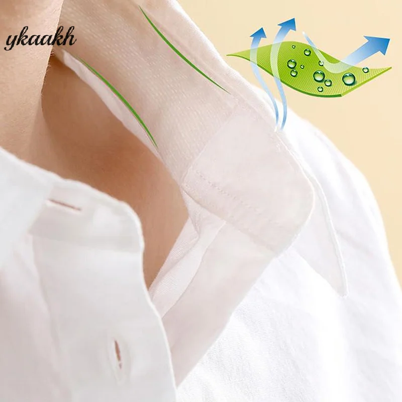 2 لفة طوق امتصاص العرق وسادة المتاح ذاتية اللصق تنفس منصات العرق تي شيرت أبيض طوق الرقبة قبعة ماصة ملصق