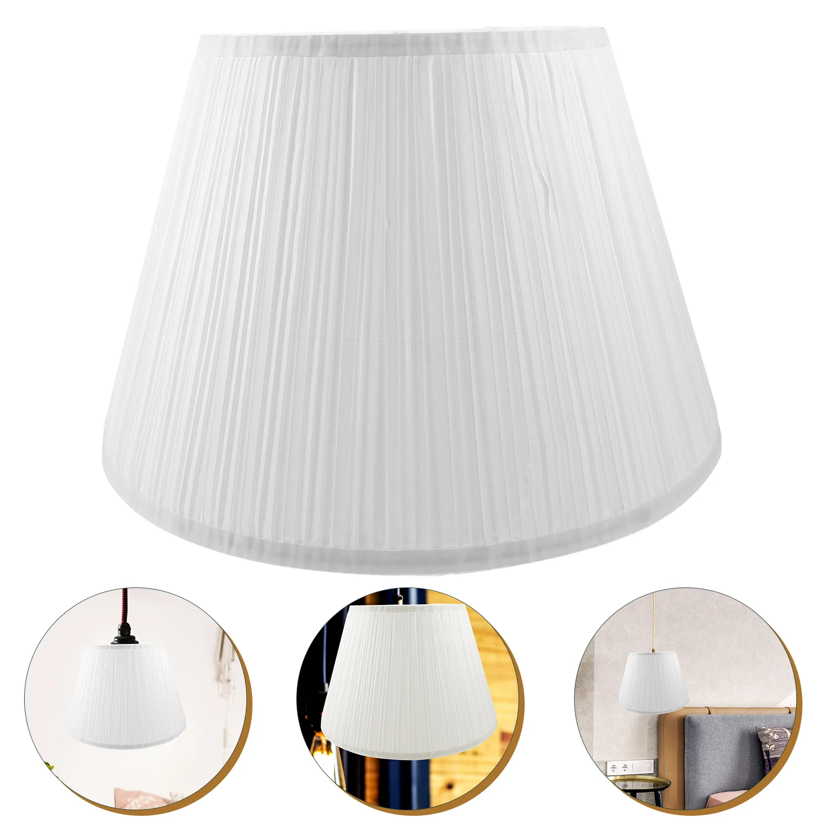 

Desk Lamp Cover Replacement Lampshade Semicircular Fabric Shades Light Bulb Desktop