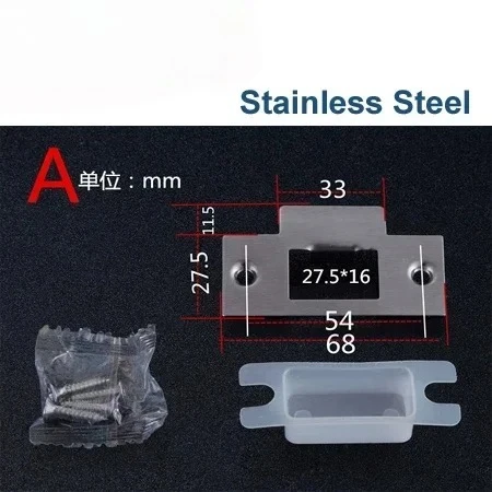 Clip de fixation pour plaque de serrure de porte en acier inoxydable pour portail, maison, chambre, 