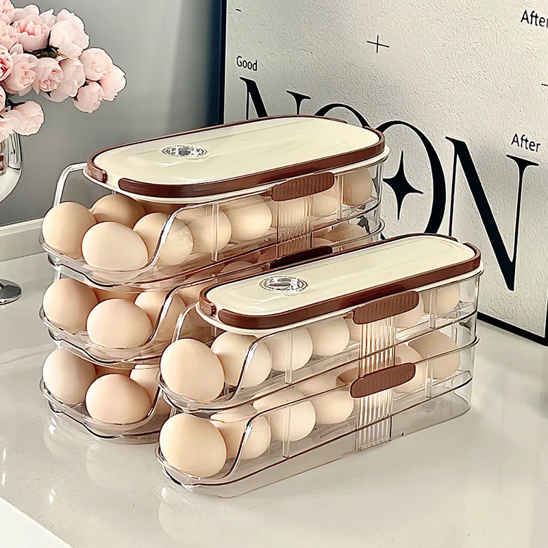 Multi-Function Egg Holder with Several Removable Trays for Easy Cleaning Functional Refrigerator Side Door Organizer